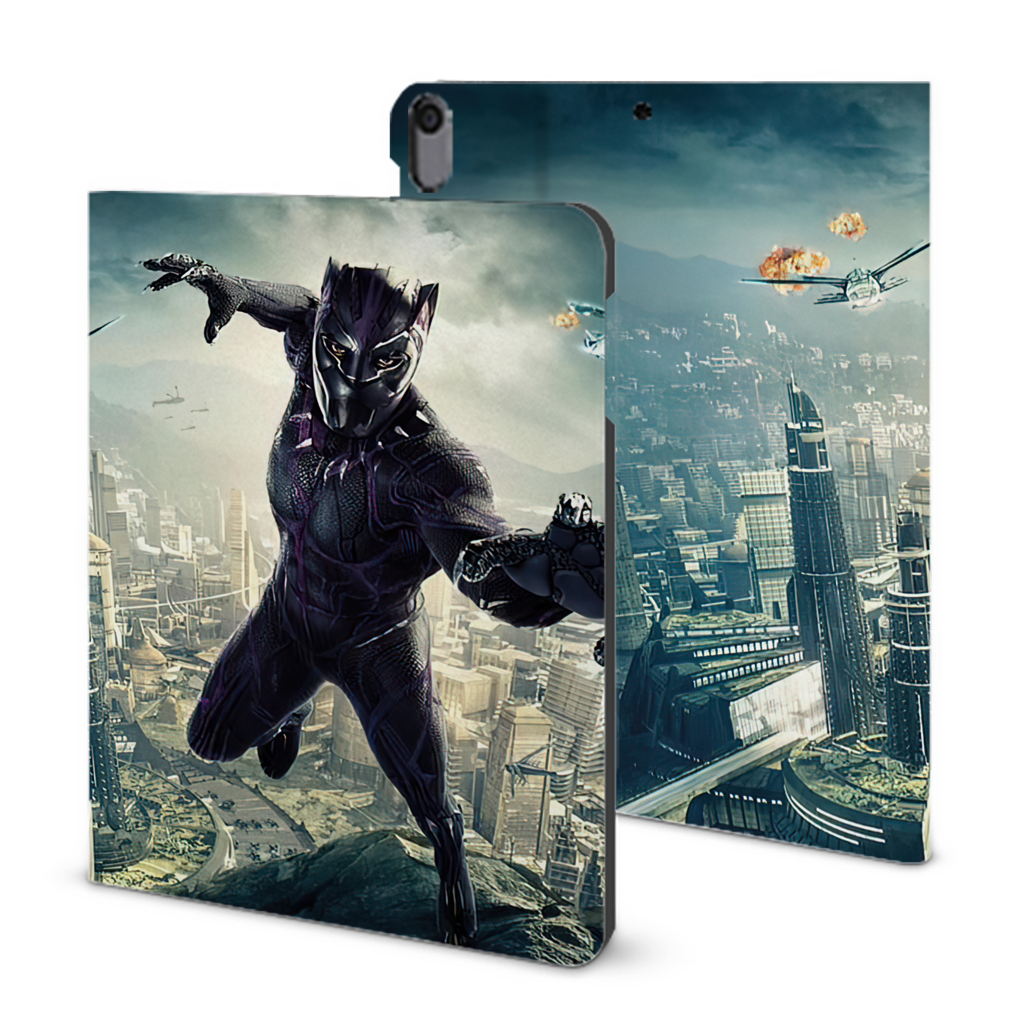 （画像用） アベンジャーズ The Avengers IPad ケース ブック型 PUレザー TPU 耐衝撃 軽量 薄型 ペン収納なし 全面保護 IPad 各モデル対応